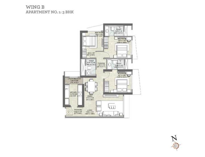 3 BHK at Goregoan with Best of Amenities